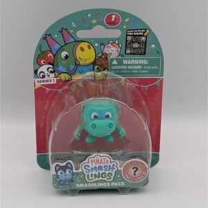 Piñata Smashlings Series 1 Drake the Hippo 1-Pack Sealed Roblox Green Figure